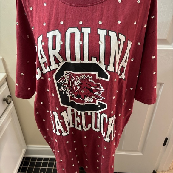 SC Gamecocks Oversized Rhinestone Tee - Picture 2 of 6